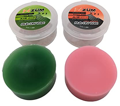 ZUMWax RUB ON Wax Ski/Snowboard/Nordic Sample Pack - Universal & CHILL HIGH Speed - 20g Each, Easy Cork applicator, Long-Lasting, Vanilla Scent, Made in USA, PFAS-Free. Quick waxing on The Slopes!