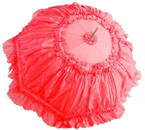 OXOAMP Stockschirme Eleganter und romantischer kreativer Brautschirm aus roter Spitze, perfekt als Hochzeitsgeschenk und Fotografie-Requisite Regenschirm