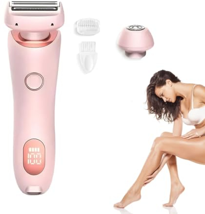 Beautibloom Razor, Livora Electric Razor, Rasierer Damen, 2 in 1 Elektrische Rasierapparate für Frauen, Schmerzfreier Intimrasierer für Frauen, Kabelloser UBS Nass/Trocken Epilierer (Rosa)