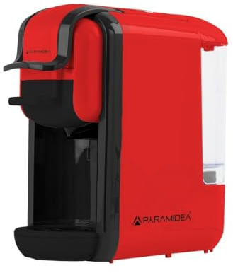 PYRAMIDEA Macchina per Caffè 3 in 1 Compatibile con Nespresso Dolcegusto e Cialde Bevande Fredde da 0,6L Rosso ICP310R