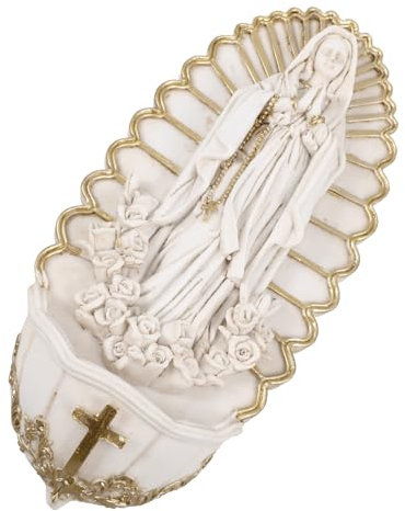 Kichvoe Acquasantiera Da Parete Cattolica in Resina Nostra Signora Di Guadalupe Decorazione Religiosa Per Ingresso Casa E Chiesa