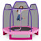 COSTWAY Ø223cm Gartentrampolin mit Sicherheitsnetz, gepolsterten Stangen & Randabdeckung, Trampolin Kindertrampolin bis 150KG belastbar, Indoor-/Outdoortrampolin für Kinder ab 3 Jahre (Rosa)