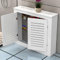 YUGXTH Heizkörperverkleidung, Heizung Verkleidung PVC, Heizungsverkleidung mit 2 Türen, Verstaute Rohre Verstecken, for Zuhause und Büro(L90xH90xW15cm)