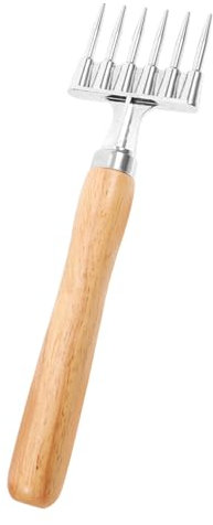 OUNONA Eispickel Aus Aluminiumlegierung Mit Holzgriff Sechsfacher Eisknacker Für Bar Zuhause Vielseitiges Eiszerkleinerungswerkzeug Für Cocktails Und Partys
