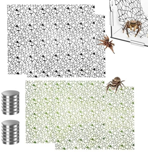 Hoppspindel Terrarium Klätternät Tarantel Terrariedekor | Spindelhabitat Tillbehör Inredning för djurhållare uppfödare djurälskare utbildare skolprojekt butiker hemmakontor