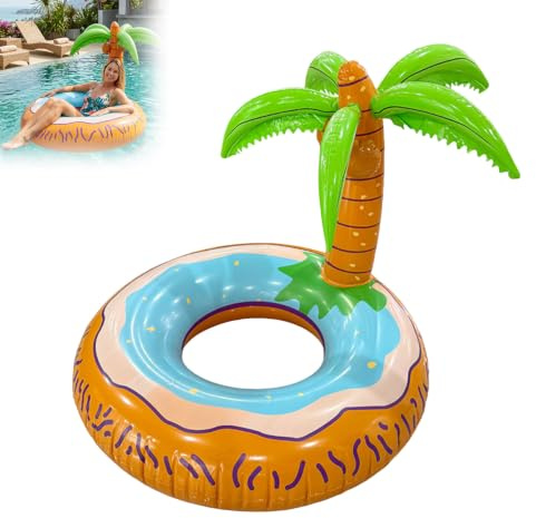 Palmenfrucht Wasserinsel Aufblasbar XXL Schwimmring Palme Badeinsel