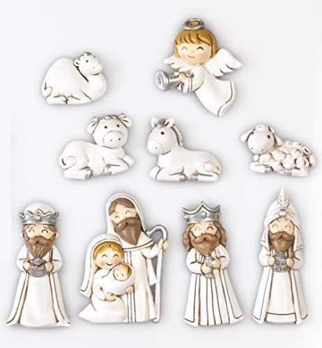 PABEN Presepe da frigo Natività Set 9 statuine magnetiche Altezza Massima 6,8 cm.