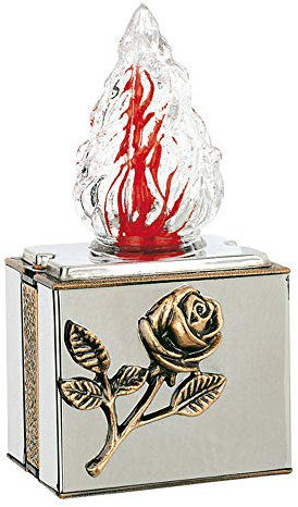 REAL VOTIVA FONDERIE D'ARTE Lampada in Acciaio - Linea Ionica Pietà (cm 19, a Terreno) [T.04.8839/19]