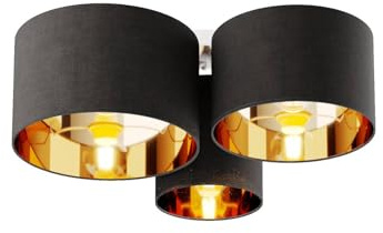 Lindby Deckenlampe Laurenz (Modern) in Alu aus Textil (3 flammig, E27) - Deckenleuchte Lampe Wohnzimmerleuchte