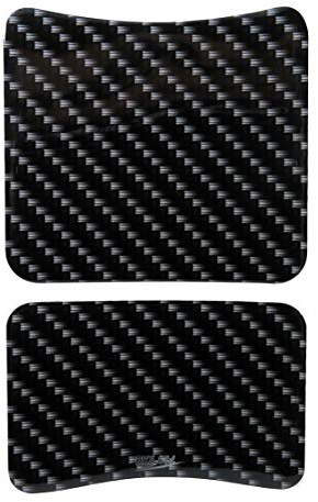 BIKE-label 503015 Protection autocollante pour réservoir de moto Effet carbone Noir
