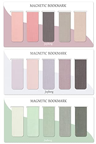 Joyberg 15 Pcs Bookmark, Magnetic Bookmarks for Women, Men, Book Lovers, Page Markers for Students Teachers Reading (Misty, Ocean, Emerald)