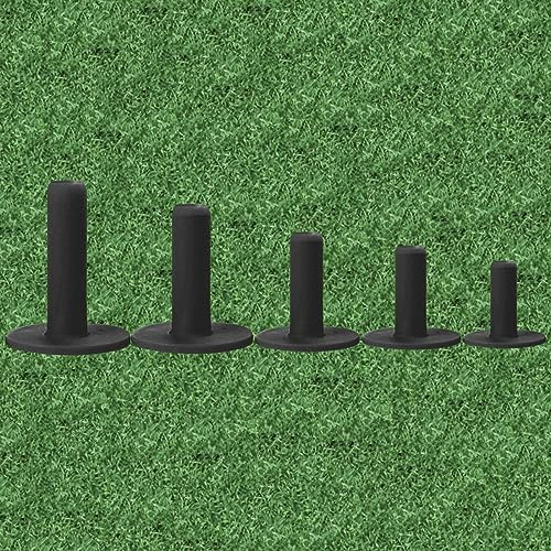 LOVMEAD Golf Tees Gummi Kurz Lang Golftees Driving Range Tee Gemischt Set Wert 5 10 Stück, Übungs Golftee Training Wintertees Holder 38 57 70 76 80 mm für Übungsmatte