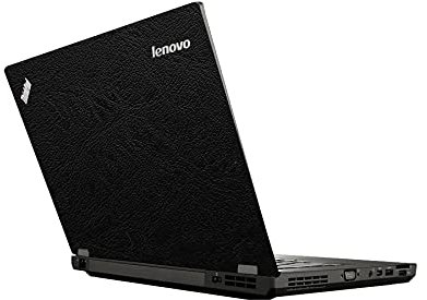 AlphaWraps Skin for Lenovo ThinkPad T430 Laptop | Black Leather | Protective and Durable Vinyl Decal wrap Cover | Made in The UK
