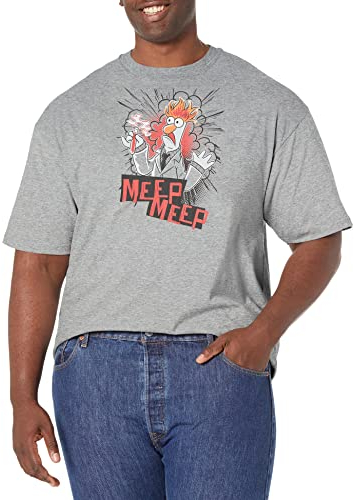 Disney Men's Beaker Meep T-Shirt, Athletic Heather, 5XL Big Tall