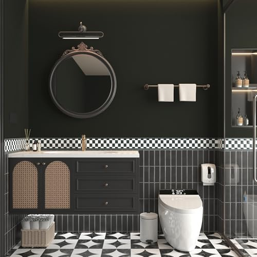 JSEVEM 16×354 Thick Darker Black Green Matte Wallpaper Peel and Stick Solid Dark Green Bedroom Contact Paper Vinyl Wrap Waterproof Wall Sticker for Cabinets Table Countertops Kitchen Island Bathroom