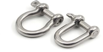 BREAKA M4 M5 M6 M8 M10 M12 M14 M16 304 Edelstahl Bogen Schäkel D Form Schäkel Haken U Typ Schäkel Ringe Hufeisen Verschluss (Color : 2pcs, Size : M10)