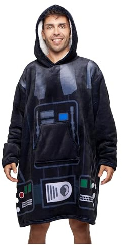 Disney Home - Übergroße Hoodie Sweatshirt Decke mit Kapuze für Damen und Herren -Yoda Oversized Sherpa Fleece Kapuzenpullover