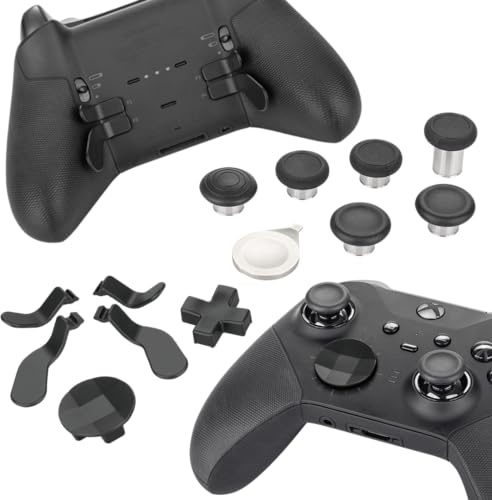 Venom Kit d'accessoires pour manette Xbox Elite Series 2 - Noir | kit accessoires xbox elite series 2, grips pour sticks, palettes, personnalisation manette, noir