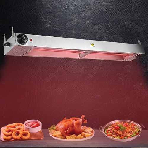 Scaldavivande commerciali Lampade riscaldanti sospese Scaldapiatti elettrico 30-85 ℃ per tavolo da cucina(90cm)