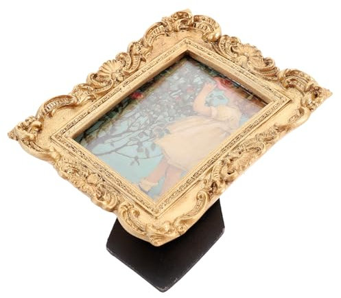 STOBAZA Tabletop Vintage Bilderrahmen Goldene Hochzeit Fotorahmen Harz Foto Schreibtisch Display