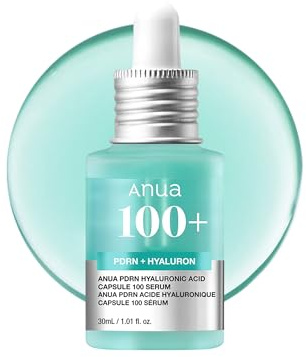 Anua PDRN Hyaluronic Acid Capsule 100 Serum, Strahlendes Gesichtsserum, Lachs-DNA, Hyaluronsäure, Hydration, aufpolsternder Feuchtigkeitseffekt, Leicht, Glass Skin, Korean Skincare, 30ml