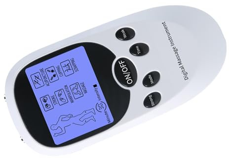 KOMBIUDA Masajeador Cuello Dc Mini Multifunción Blanco Doble Canal, Dispositivo de Masaje Muscular Portátil para Aliviar y Masaje en Hombros y Cintura