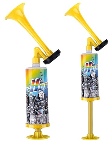 CHUNLINLAODA 2 Stück Air Horn Laut Air Horn Luftdruck-Fanfare Handheld Luftdruck Fanfa/re Pumpe Klassische Ai/r Horns signalhorn Krachmacher Signal Hor/n für Fussball Fanfare Druckluft (Gelb)