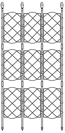 Treillis de jardin en fer antirouille pour plantes grimpantes, panneaux en treillis métallique pour vigne, fleurs, légumes et roses, parfait pour les terrasses et les jardins