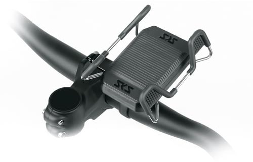SKS GERMANY SMARTGRAB 360 Handyhalterung (Smartphone-Halter für den Lenker, automatische Klemmung durch Scherentechnik, 360° drehbar für Hoch- und Querformat, 20,5–35 mm Durchmesser, Made in Germany)