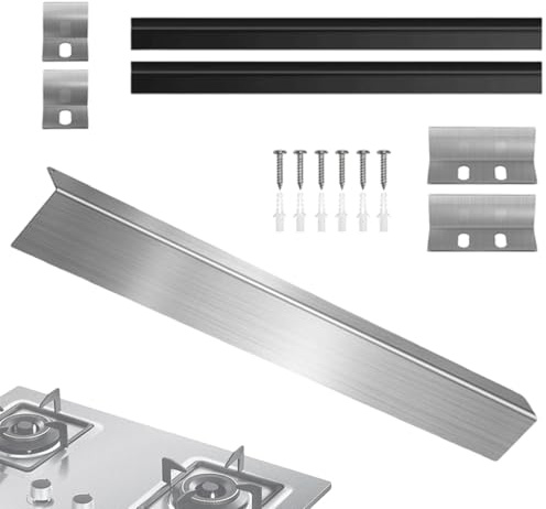 Relleno para huecos de horno, protección lateral de acero inoxidable, antideslizante, para cocina, horno, aparato, armario, lavavajillas, microondas, frigorífico,