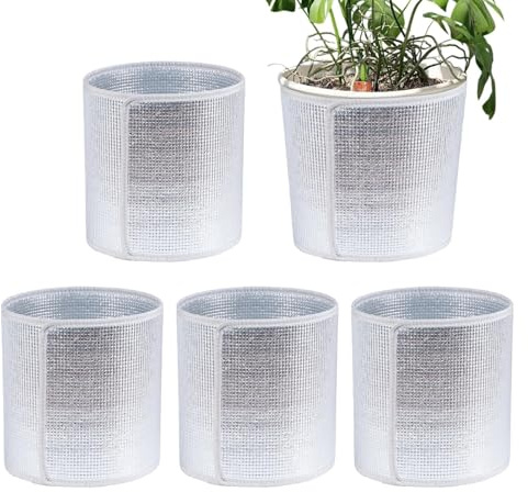 Housses De Pots De pour L Hiver - 5 Gaines Antigel De Protection pour Arbustes - Sac de Protection pour Pots de Fleurs - pour Jardin Cour Balcon Arbres Fruitiers Et Arbustes