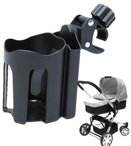 Adjustable Cup Holder - Bike Stroller Cup Holder, Universal Space Saving Drink Holder with Versatile Holder with Secure Locking Clamp |