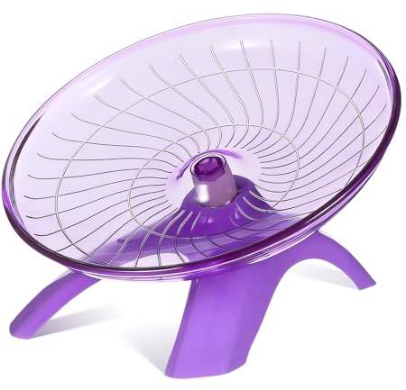 MINAOLULUS Rueda de Ejercicio Silenciosa para Hámster y Chinchilla Plástico Resistente y Bordes Suaves, Adecuado como Juguete para Mascotas Pequeñas