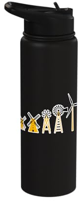 Windmill Technician Wind Pumps Operator Wind Engineer Stainless Steel Insulated Water Bottle