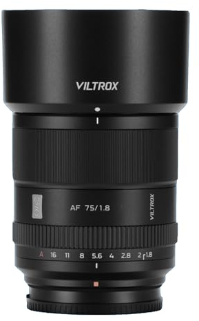 VILTROX AF 75 mm F1.8 Evo APS-C Objektiv mit Autofokus mit fester Brennweite mit großer Blende, Porträtlinse für spiegellose Kameras (für Fuji XF)