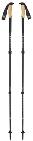 Black Diamond ALPINE CARBON CORK POLES, Ultra-Leichte Trekkingstöcke, Wanderstöcke mit Kork-Griff, verstellbar