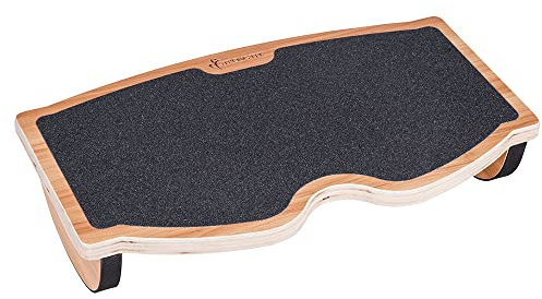 StrongTek Foot Rest Under Desk, Desk Footrest, Rocking Foot Nursing Stool, Rocker Balance Board, Natural Wood, Non-Slip, Ergonomic Pressure Relief for Posture Support, Home, Office Use (18Wx11L)