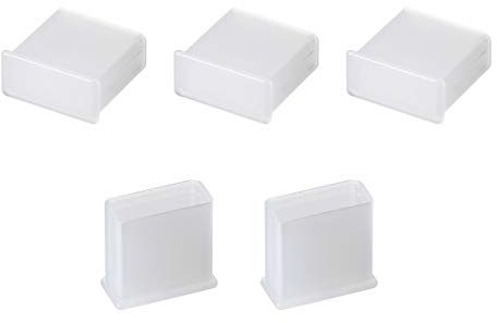 sourcing map 5pcs Plastic USB Cap Port Cover Anti Dust Protector 13mmx5mm for USB 2.0 Clear