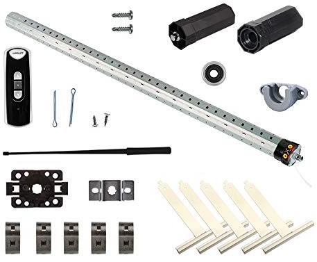 jarolift Wellenset SW40 Universal-Funk-Motor für alle Rollladenkästen bis 120 cm, Komplettset Rollladen-Welle Achtkant