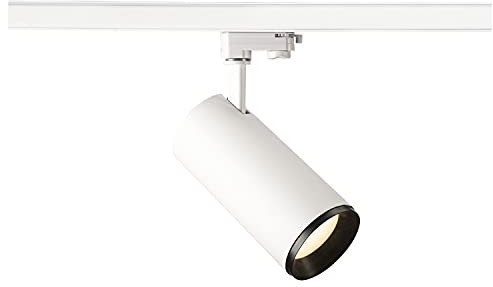 SLV 3 Phasen System Leuchte NUMINOS® PHASE L/LED 3-Phasen-Strahler, Spot, Decken-Strahler, Decken-Leuchte, Schienensystem, Innen-Beleuchtung / 3000K 28W 2430lm weiß dimmbar 24Grad