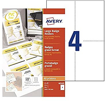 AVERY 5 x 50 A6 Ausweishüllen mit Einsätzen