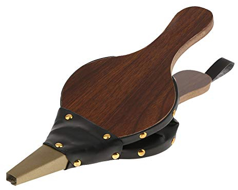 Wooden Fireplace Bellows, Manual Air Blower Fan for Home DIY Fireplace Tool Wood Stove, Campfires Fire, BBQ, Outdoor Camping