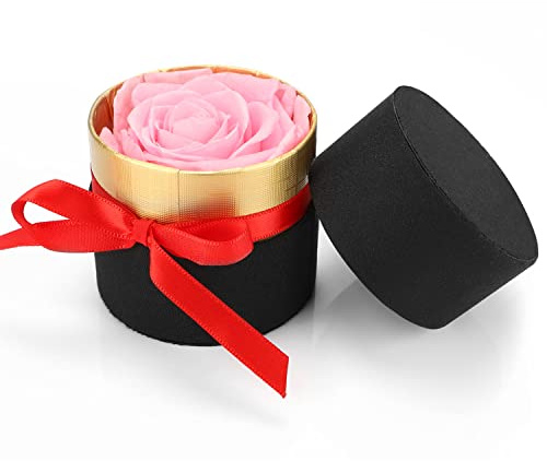 RANJIMA Ewige Rosen, Infinity Rose Echte Rosen Konservierte Rosen Handgemacht, Geschenk für Valentinstag, Rosenbox mit Konservierte Blumen, Rose Geschenke für Freundin Frau Frauen Mama Oma Geburtstag