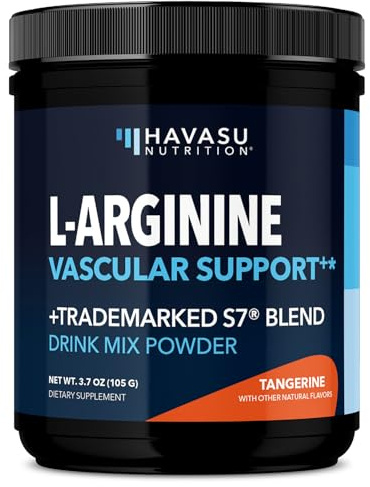 L-Arginine Powder - Nitric Oxide Supplement for Men and Women with L-Citrulline and Beet Root - Pre and Post Workout Support for Endurance and Recovery - Tangerine Flavor, 1 Month Supply (30 Scoops)