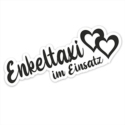folien-zentrum - Enkeltaxi im Einsatz 16x5,5cm - hochwertiger Aufkleber Auto Tuning - Autosticker Enkel Großeltern Oma Opa - Lustige Autoaufkleber Sticker für Car - Autoaufkleber - Made in Germany