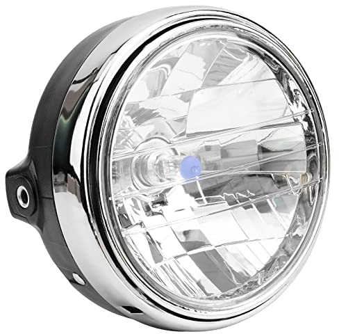 AHL Motorrad scheinwerfer, Universal Scheinwerfer Hauptscheinwerfer Schwarz Metall Kit Kompatibel mit HONDA SUZUKI KAWASAKI YAMAHA DUCATI .etc