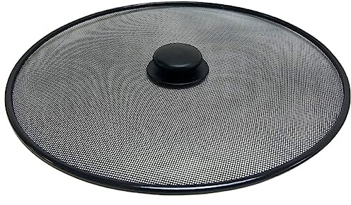 Mikinona Splash-proof Lid Home Tools Stainless Steel Skillet Stainless Steel Black Splash Guard for Frying Pan Oil Splatter Guard Cooking Splatter Screen Explosion-proof Collector