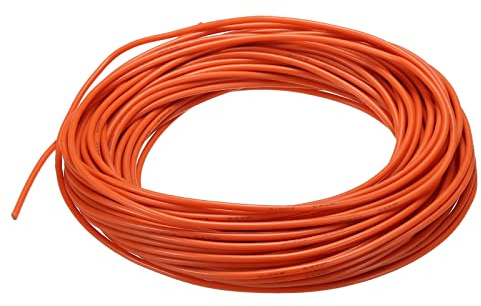 sourcing map 18AWG Elektrischer Draht 15 Meter Stromkabel 0,82 mm² Verzinntes Kupferkabel Flexibel Silikonkabel Litzenkern Klingeldraht Verdrahtungsleitung für DIY KFZ Auto Modellbau, Orange