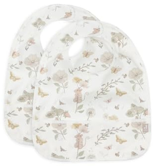Jollein 029-864-67056 Dreamy Mouse - Baberos impermeables (2 unidades), color blanco
