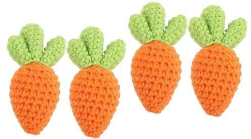 EXCEART 4 Stück Osterkarotte Hängende Ornamente Realistische Karotten Ostereierfüller Ostern Diy Handwerk Dekorative Hasenkarotten Kleines Karottenspielzeug Garn Bastelmaterial Kleidung